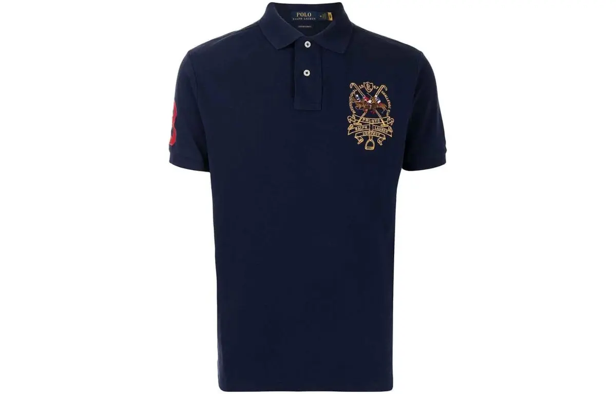 Polo Ralph Lauren Polo Shirt Custom Slim Fit Men's Marine Blue