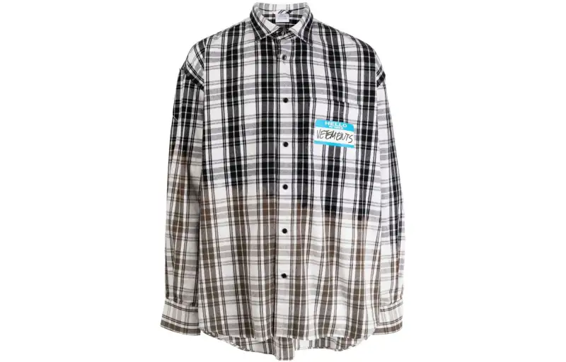 Vetements My Name Is Checked Shirt