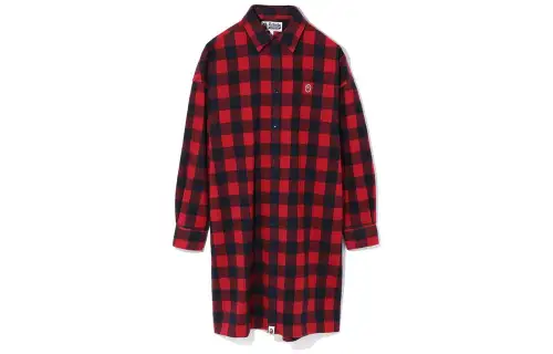 A BATHING APE Shirts Unisex Lapel Moderate Straight Fit