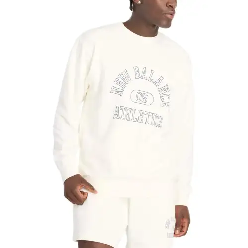 New Balance Graphic French Terry Sweatshirt Men's Sea Salt Color