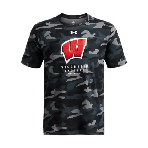 Under Armour Performance CottonCollegiate Camo T Shirt Men's Black 009