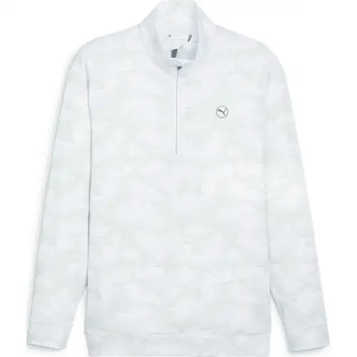 PUMA Cloudspun Camo Sweatshirts Men's White Stand Collar Moderate Other
