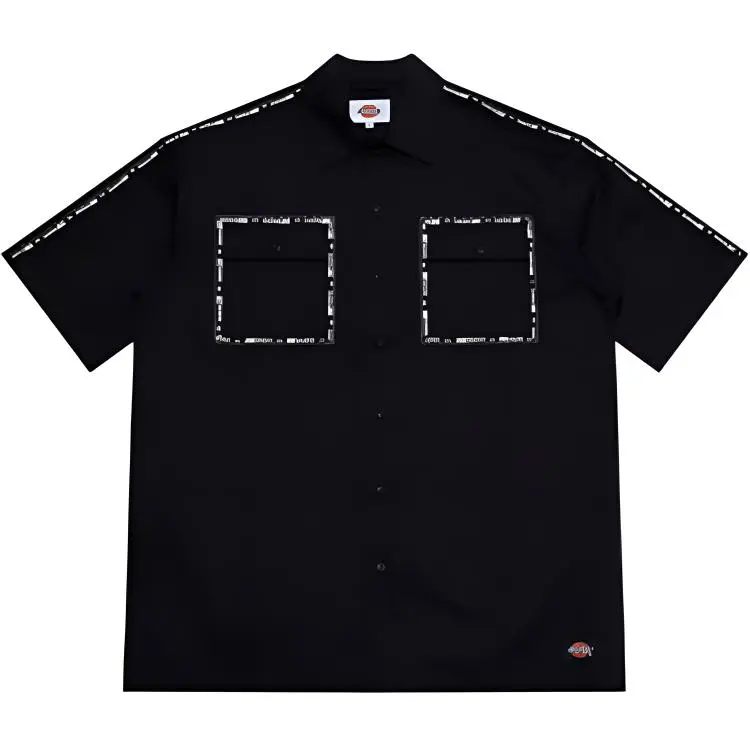 Dickies Shirts Men's Black Lapel Moderate Other