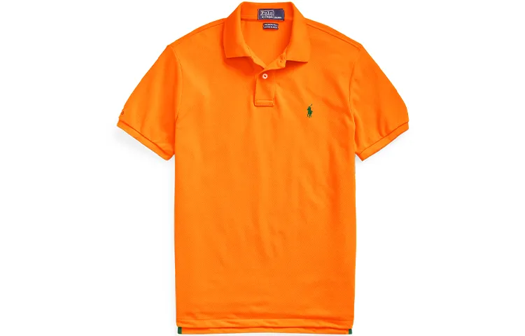 Polo Ralph Lauren SS22 Polo Shirt Custom Slim Fit Men's Orange
