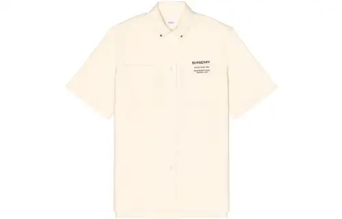 Burberry Shirts Men's Beige Lapel Moderate Shirt