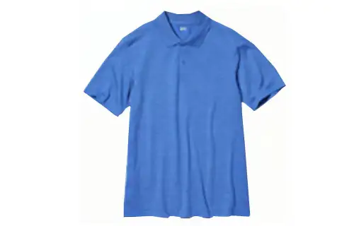 UNIQLO Polo Shirts Men's Deep Sea Blue Polo Collar Moderate Straight Fit