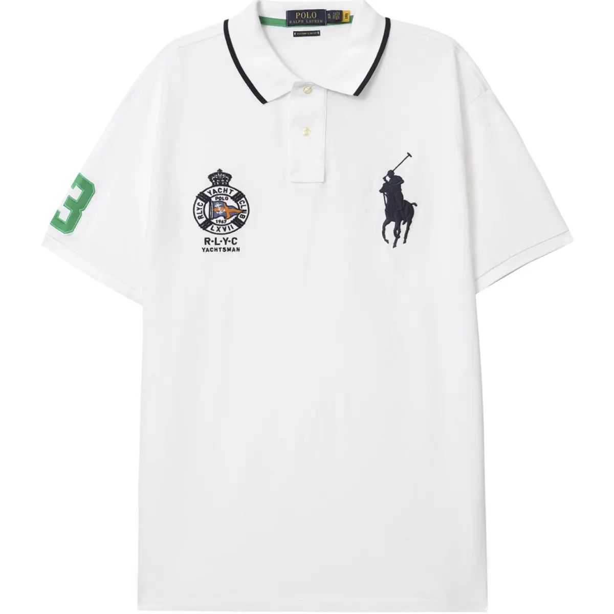 Polo Ralph Lauren Polo Shirt Custom Slim Fit Men's White
