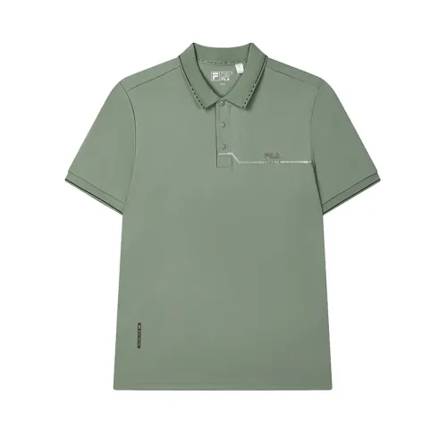 FILA Polo Shirt Men's Dark Gray Green