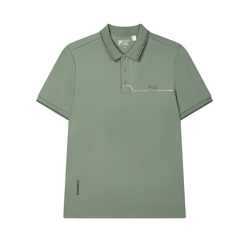 FILA Polo Shirt Men's Dark Gray Green