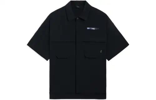 LiNing Wade x Glare artist joint series men's loose short-sleeved shirt men's black