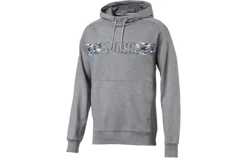 PUMA Sweatshirts Men's Gray Hooded Moderate Regular