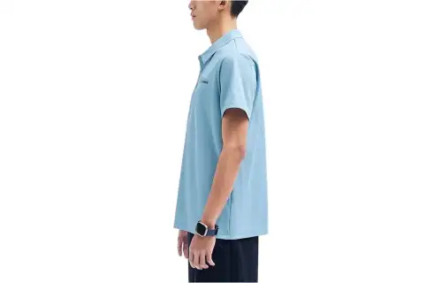 ANTA Basketball Collection Polo Shirts Men's River Blue Polo Collar Moderate Straight Fit