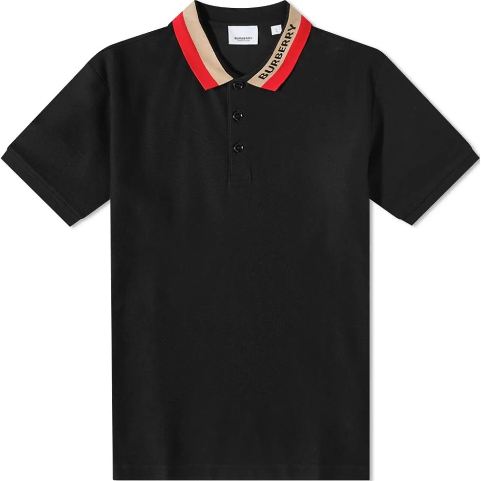 Burberry contrasting-collar cotton polo shirt