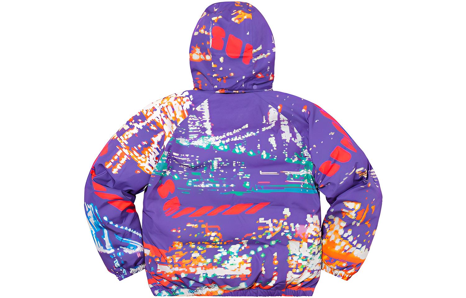 Куртка Supreme SS20 Week 2 City Lights Puffy Jacket (фиолетовая) — фото 2