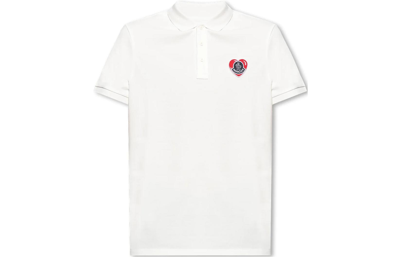 Мужская футболка-поло Moncler Polo (белая)