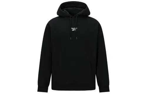 Reebok Sweatshirts Unisex Black Hooded Moderate Regular