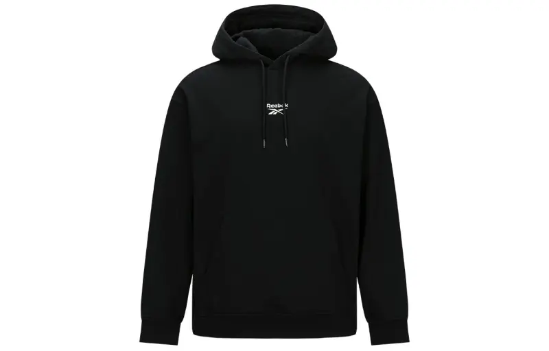 Reebok Sweatshirts Unisex Black Hooded Moderate Regular