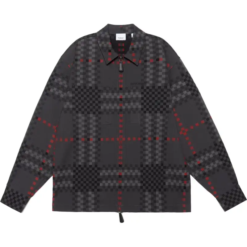 Burberry Shirts Men's Black Stand Collar Moderate Other