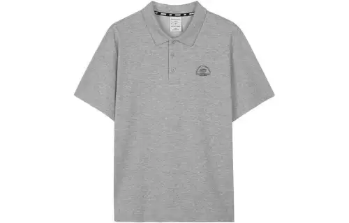 Skechers Polo Shirts Men's Medium Heather Gray/004F Polo Collar Moderate Straight Fit