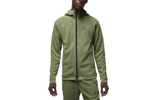Jordan Sweatshirts Men's Green Hooded Moderate Regular