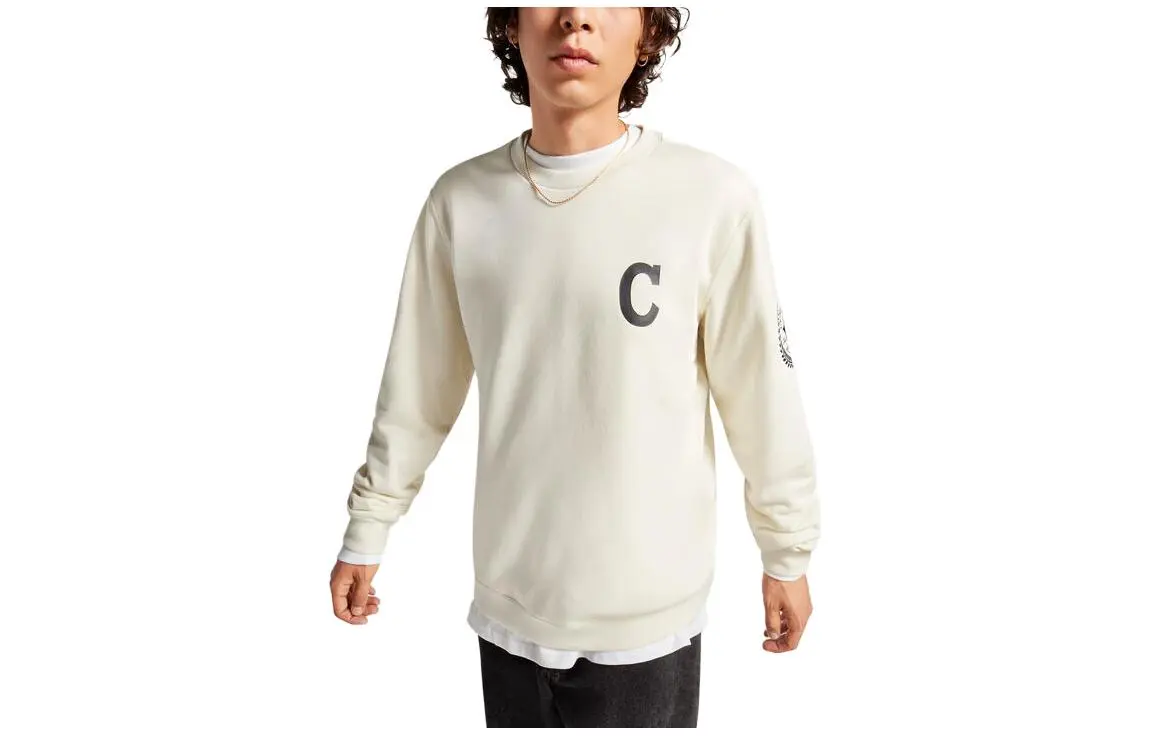 Converse Chuck Sweatshirts Men's White Crew Neck Moderate