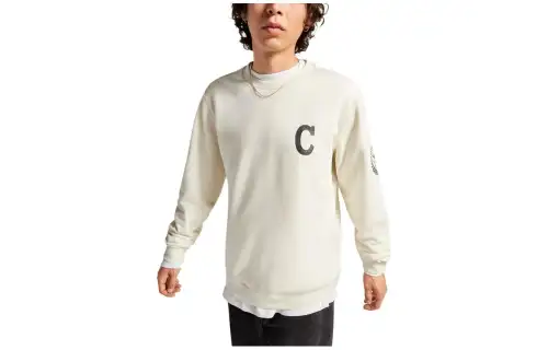 Converse Chuck Sweatshirts Men's White Crew Neck Moderate Regular