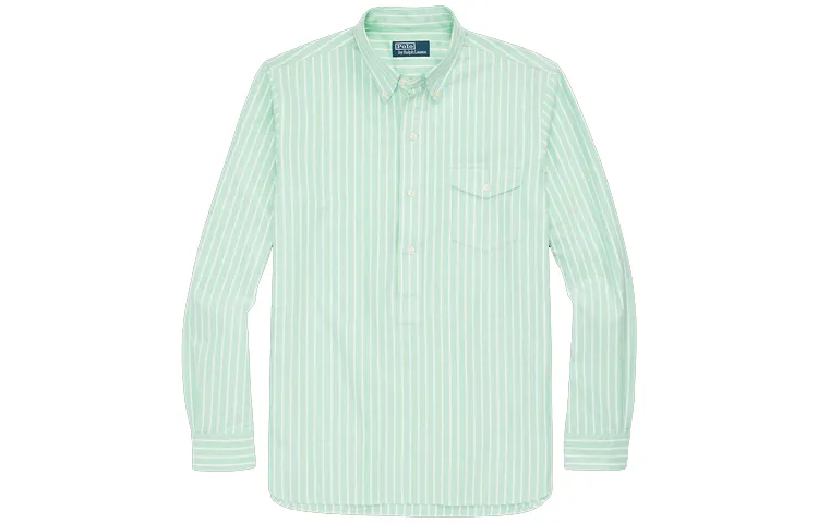 Polo Ralph Lauren Shirt Classic Version Men's Green White Multicolor