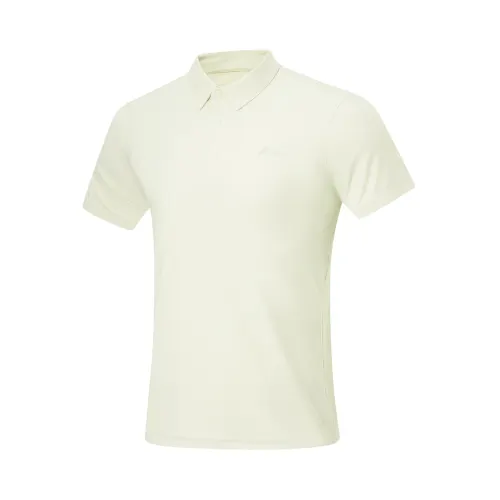 Li Ning Fitness Series Polo Shirt Men's Light Tea Brown Green