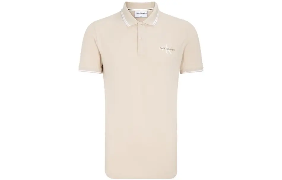 CALVIN KLEIN Polo Shirt Men's Light Lotus Root Pink