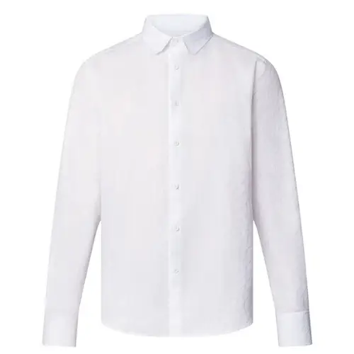 LOUIS VUITTON Shirts Men's White Lapel Moderate