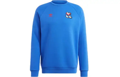 Adidas Originals Olympique Lyonnais Essentials Trefoil Crew Sweatshirt Men's Blue
