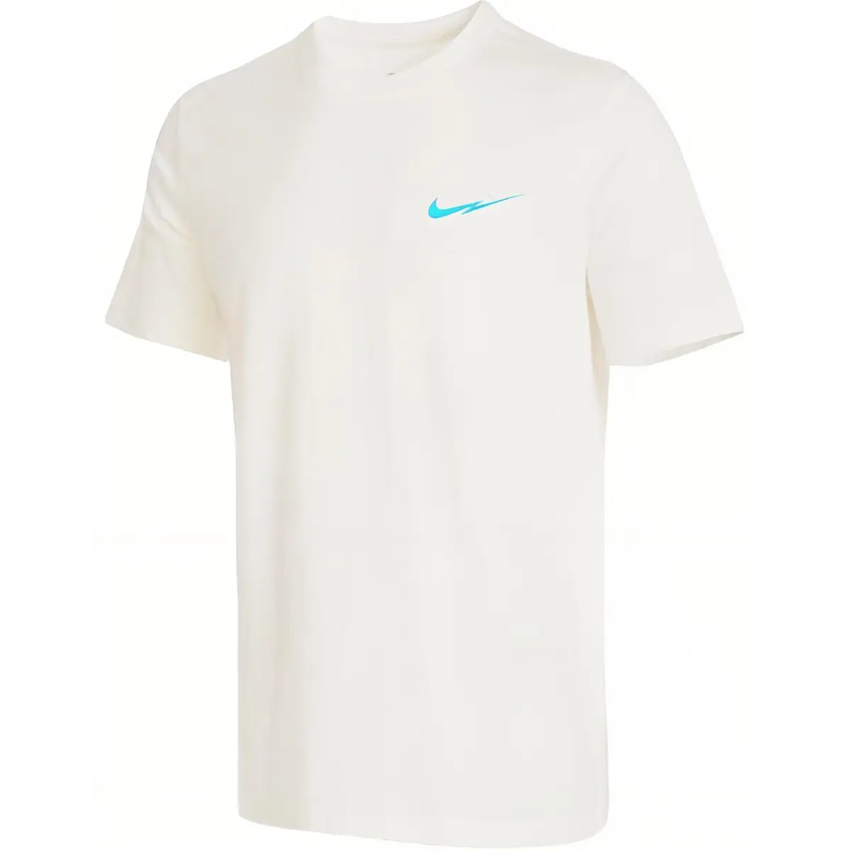 Nike T-Shirts Men's White Crew Neck Moderate Straight Fit