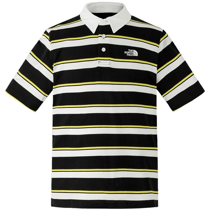 THE NORTH FACE Urban Exploration Polo Shirt Men's Black White Stripes