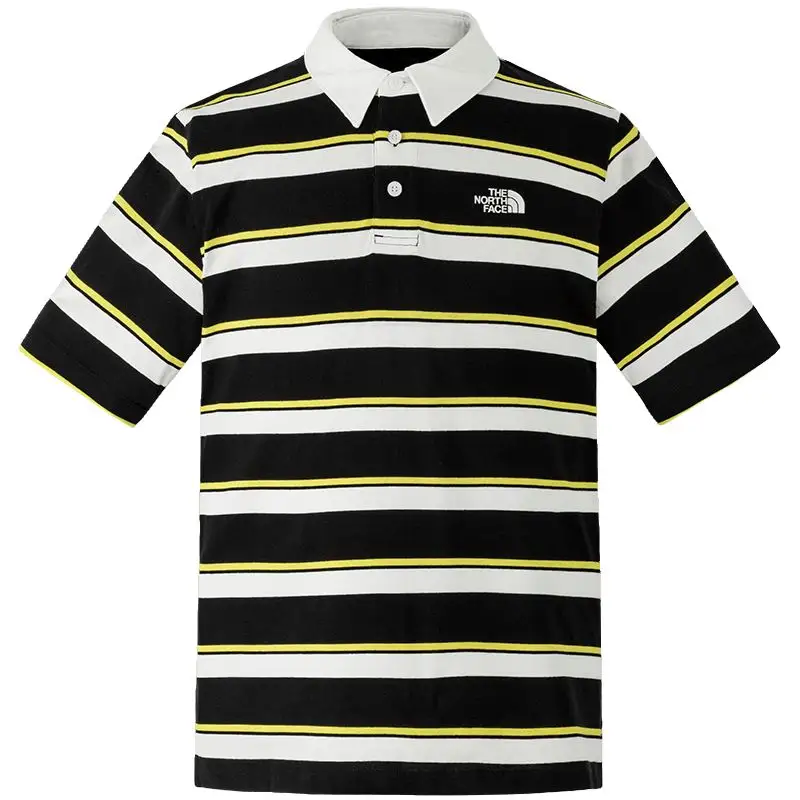 THE NORTH FACE Urban Exploration Polo Shirt Men's Black White Stripes