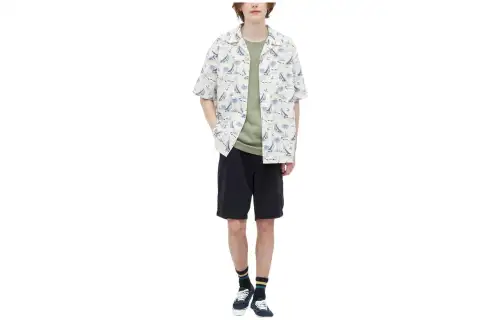UNIQLO Shirts Men's Ivory Cuban Collar Moderate Other