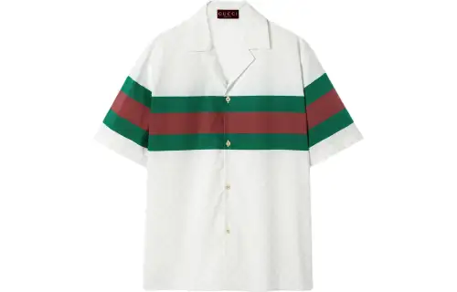 GUCCI Gg Cotton Shirt With Web