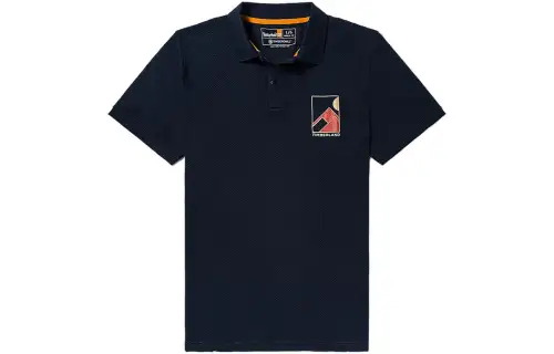 Timberland Polo Shirts Men's Dark Sapphire Polo Collar Moderate Straight Fit