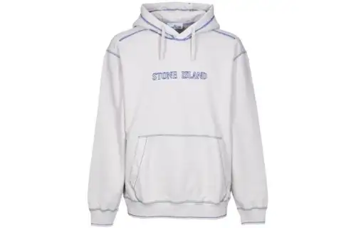 STONE ISLAND Logo-embroidered Cotton Hoodie