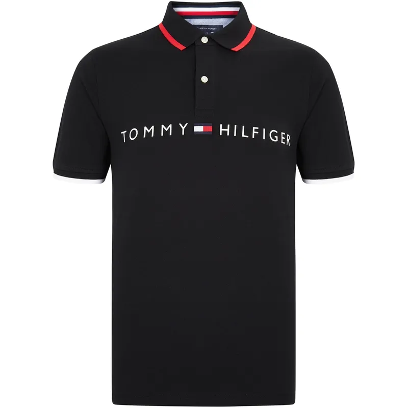 Tommy Hilfiger Polo Shirt Men's Black