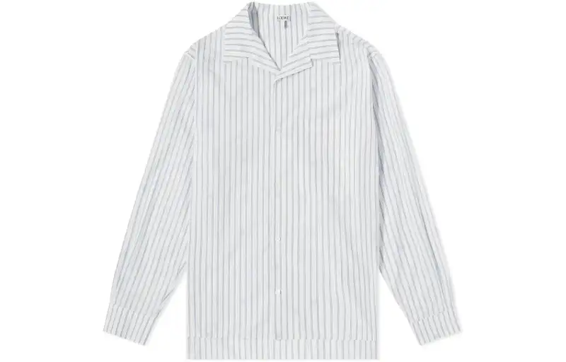 LOEWE Shirts Men's White Lapel Moderate