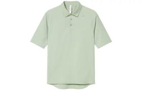Reebok Polo Shirts Men's Light Green Polo Collar Moderate Straight Fit