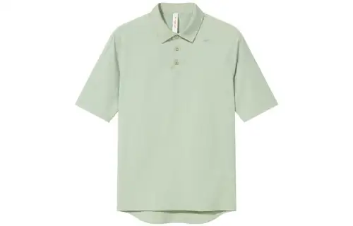 Reebok Polo Shirts Men's Light Green Polo Collar Moderate Straight Fit
