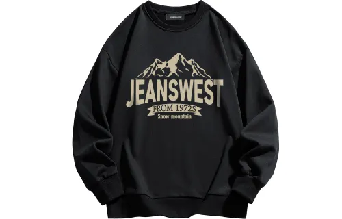 JEANSWEST Sweatshirts Unisex Crew Neck Moderate Regular