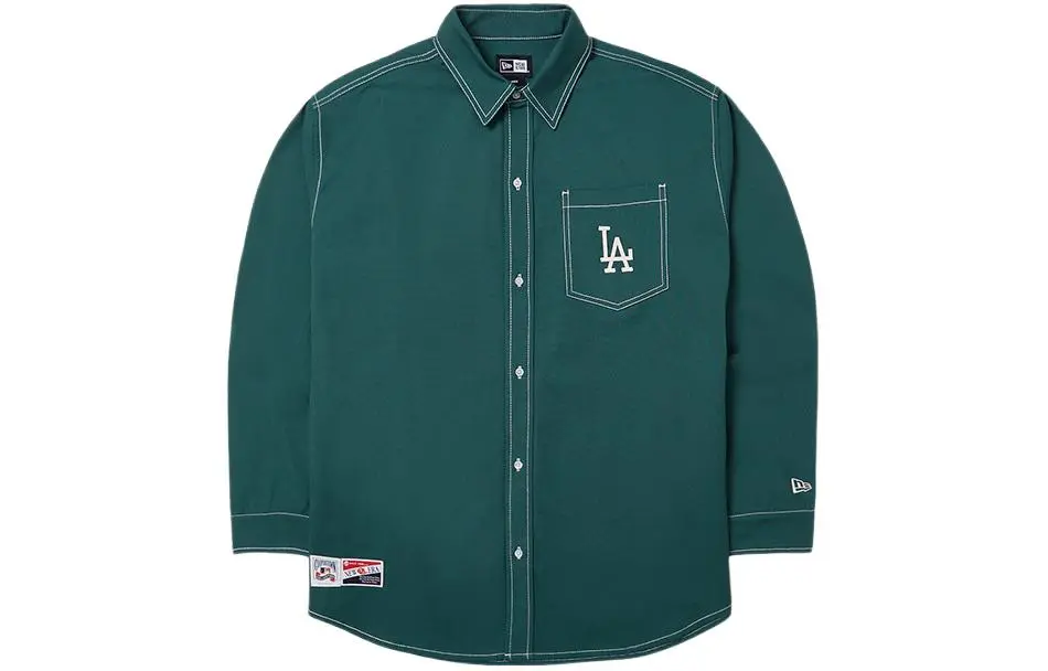 New Era x MLB SS24 Vintage Club Collection, Los Angeles Dodgers Shirt Unisex Green