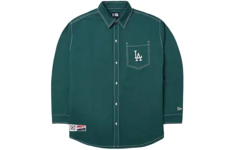 New Era x MLB SS24 Vintage Club Collection, Los Angeles Dodgers Shirt Unisex Green