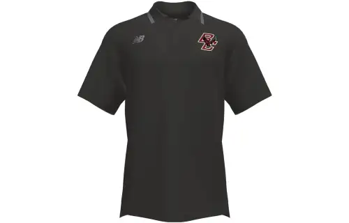 New Balance Polo Shirts Men's Black Polo Collar Moderate Straight Fit