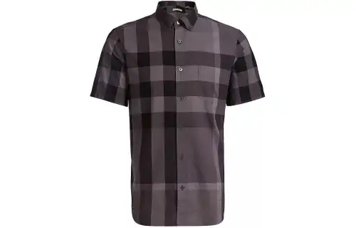 Burberry Shirts Men's Gray Lapel Moderate Other