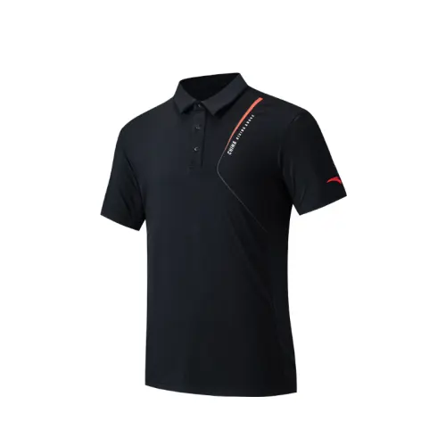 Anta Variety Training Collection Polo Shirt Men's Basic Black