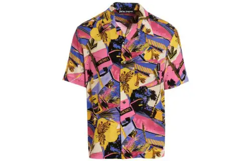 Palm Angels graphic-print bowling shirt