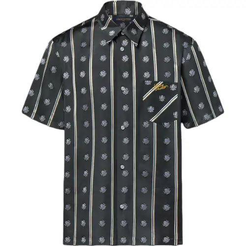 Lv Short Sleeved Silk Shirt